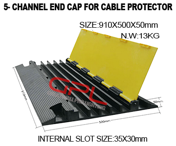 PVC 5- channel End Cap for Cable Protector